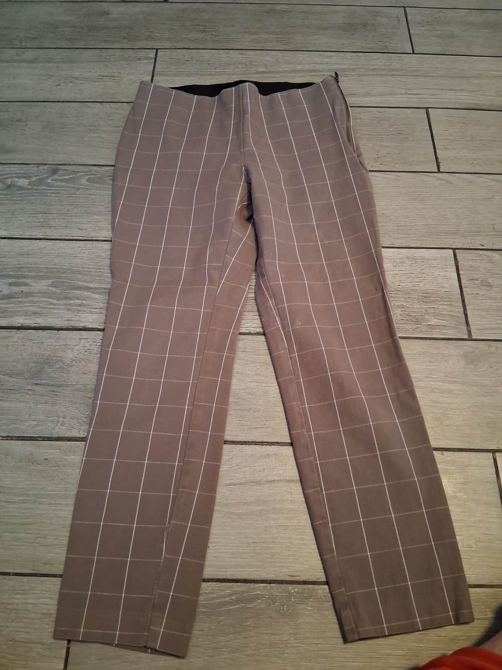 a new day Taupe Windowpane Dress Pants